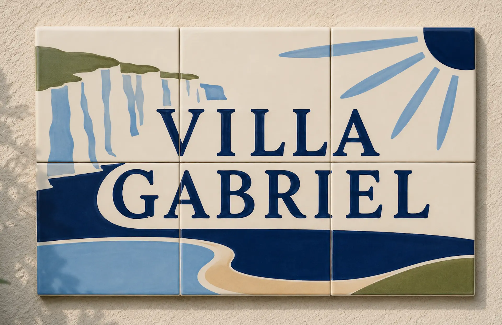 Villa Gabriel  ·  six carreaux, falaises et soleil.