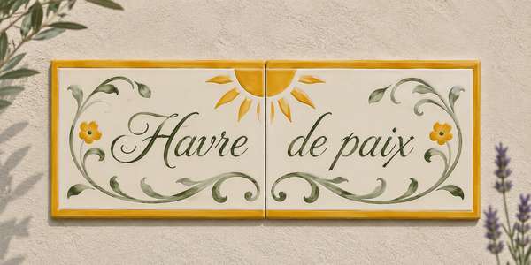 Havre de paix  ·  deux carreaux au soleil et feuillages.