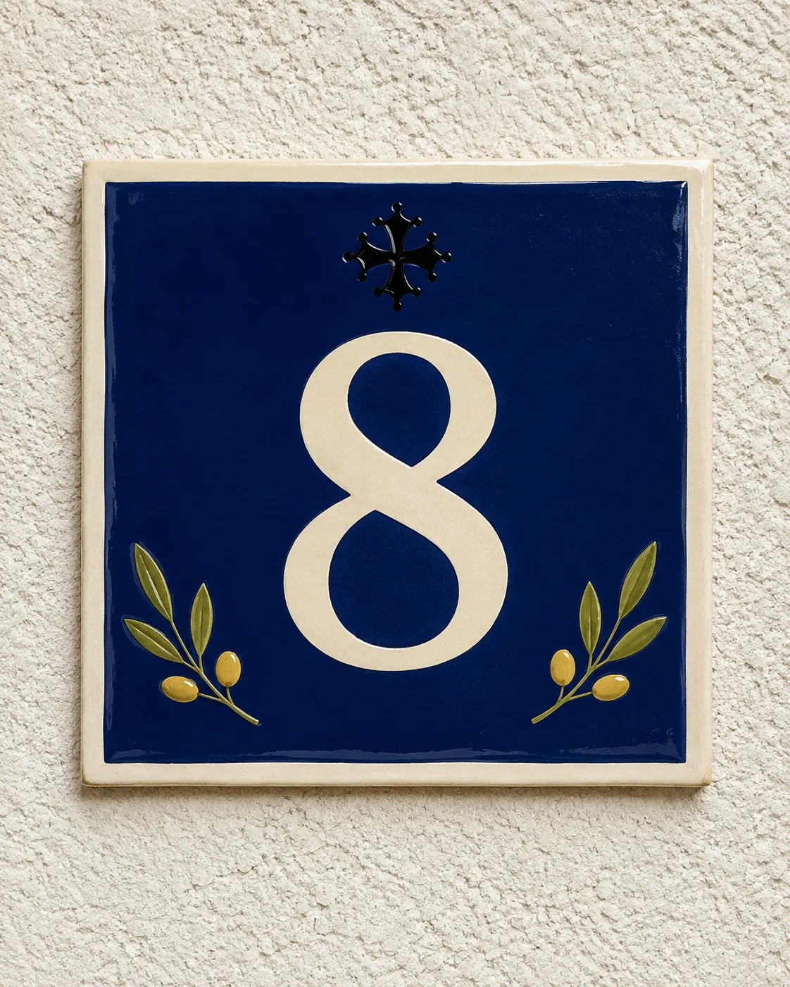 Motif signature Croix occitane, peint à la main