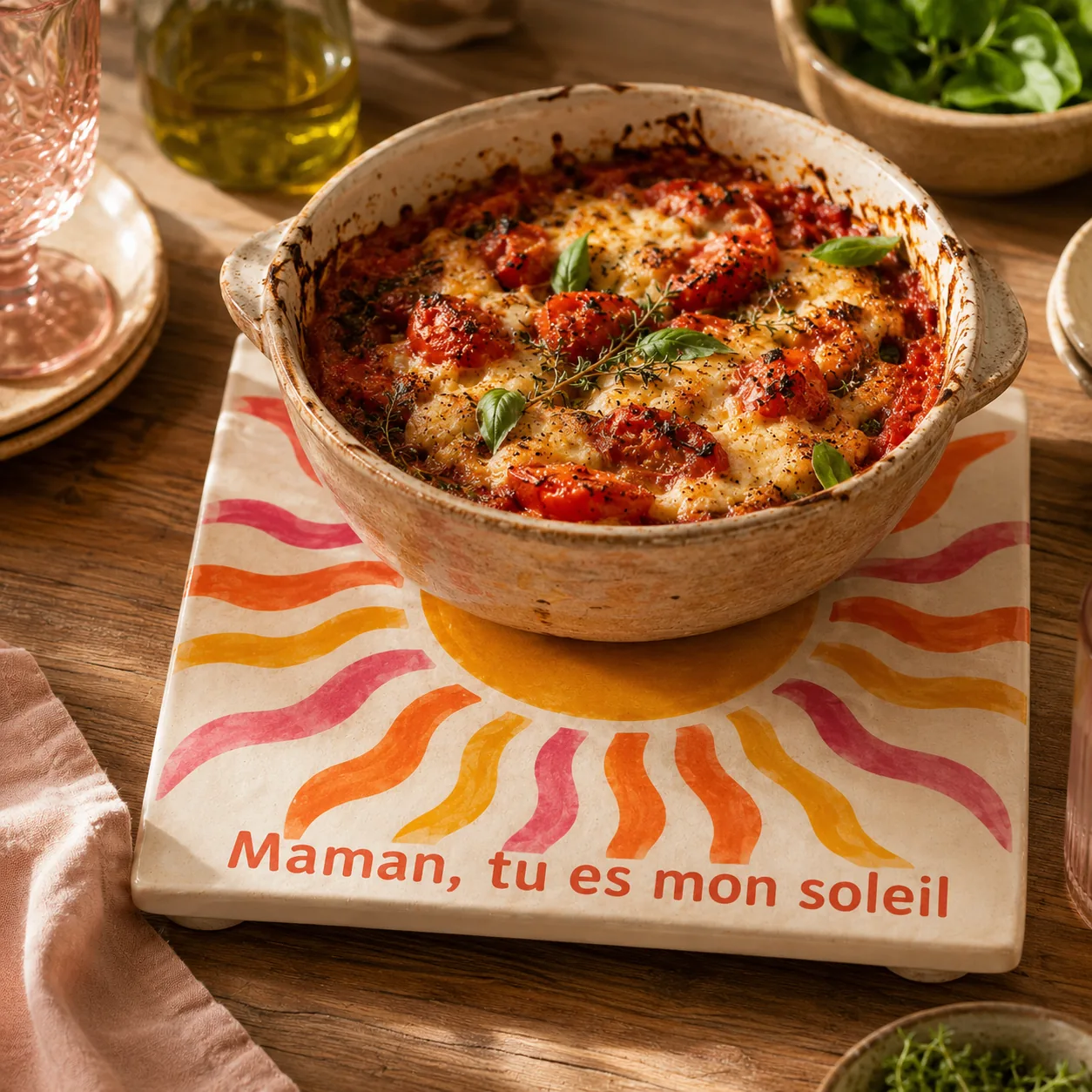 Dessous de plat « Maman, tu es mon soleil »