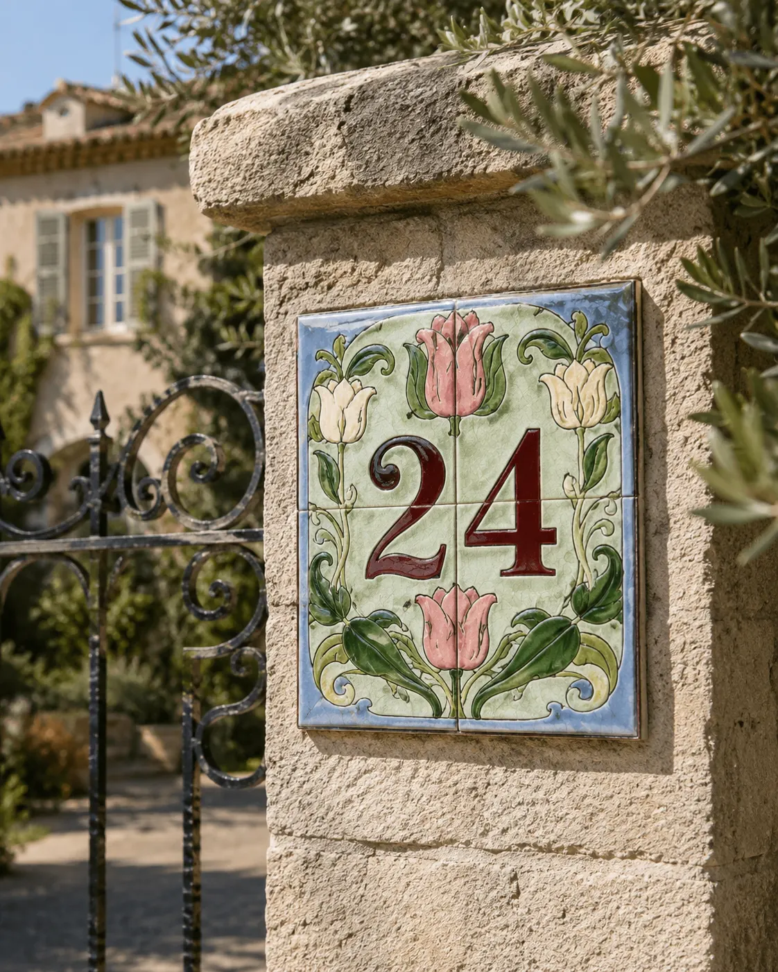 Numéro 24  ·  tulipes rose poudré et bleu lavande.