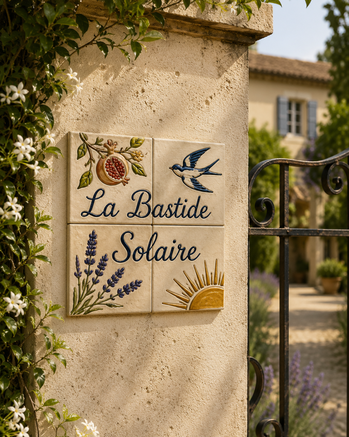 La Bastide Solaire — grenade, hirondelle, lavande et soleil.