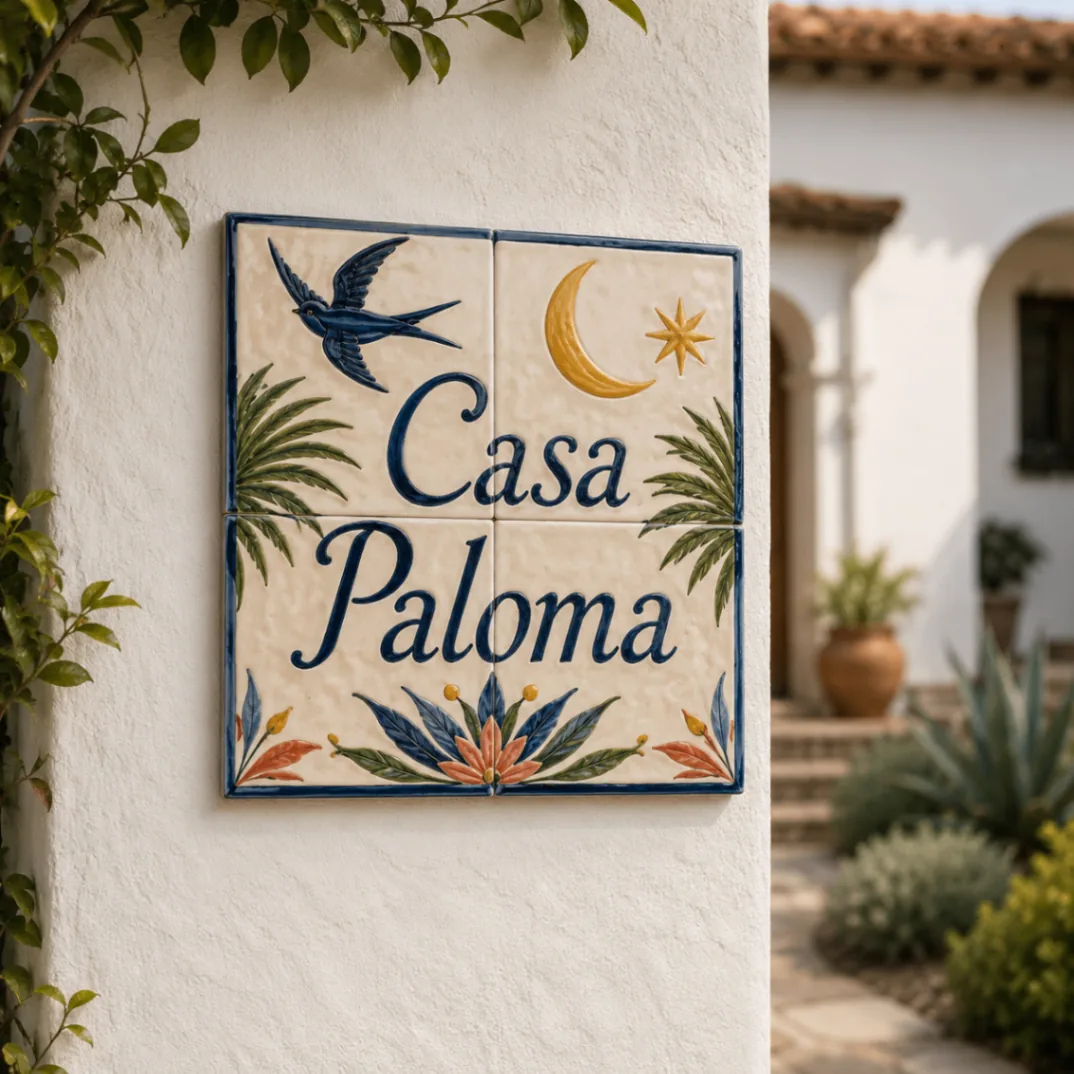 Casa Paloma — colombe et oliviers.